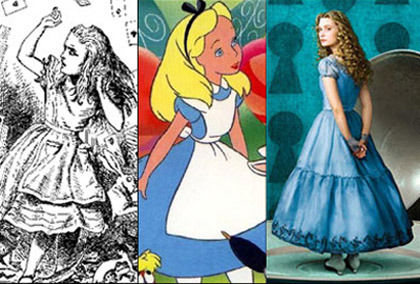Alicia según Teniell, Disney y Burton